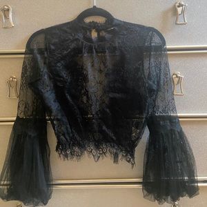 Black lace top